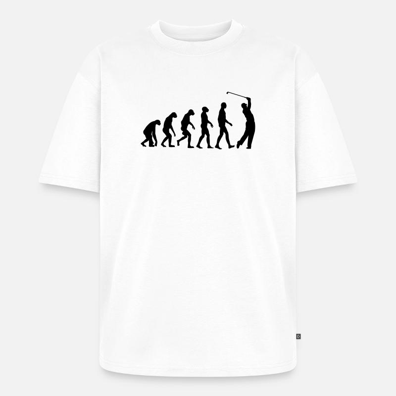 Golf Golf Evolution - T-shirt Premium bio oversize Unisexe - blanc