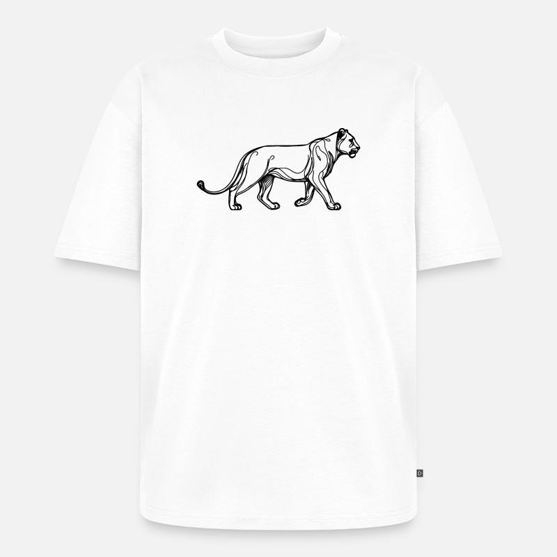 Löwen-Essenz - Unisex Premium Oversized Bio T-Shirt - Weiß
