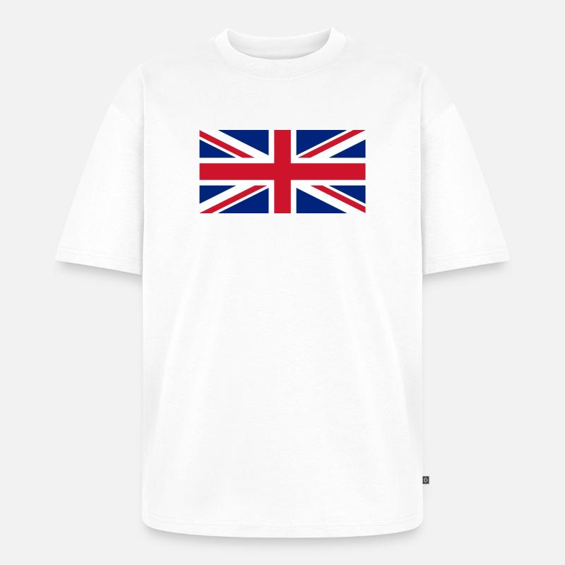 Union Jack - Unisex Premium Oversized Organic T-Shirt - white