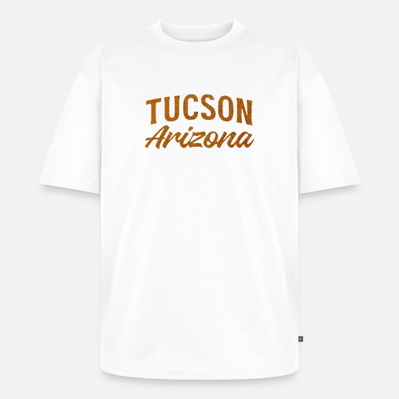 Tucson Arizona Rustic Script - Unisex Premium Oversized Bio T-Shirt - Weiß