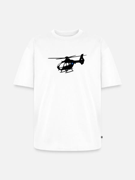 Notarzthubschrauber - Unisex Premium Oversized Bio T-Shirt - Weiß