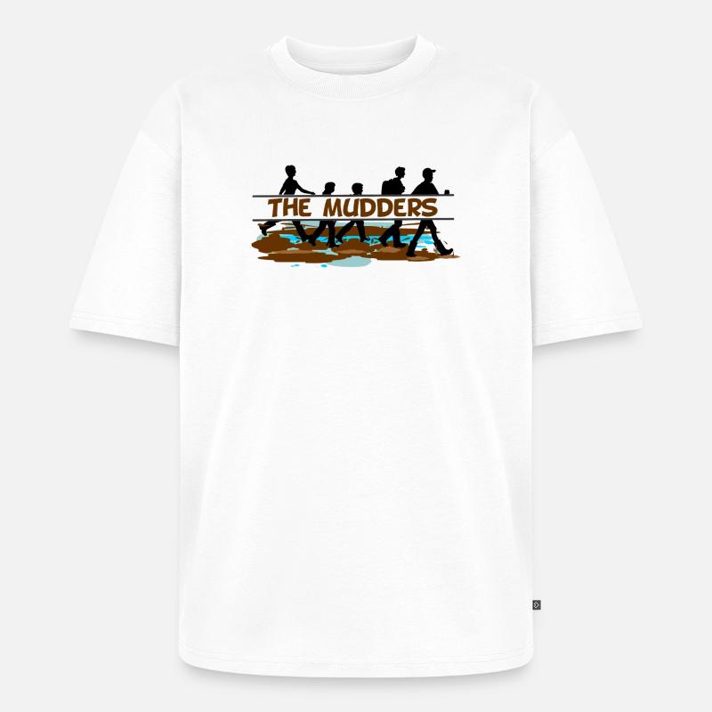 Les Mudders – L’Aventure des Wadden - T-shirt Premium bio oversize Unisexe - blanc