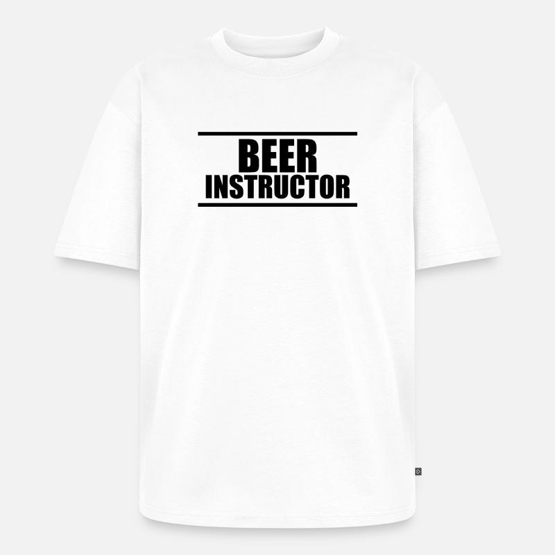 Bierlehrer B - Unisex Premium Oversized Bio T-Shirt - Weiß