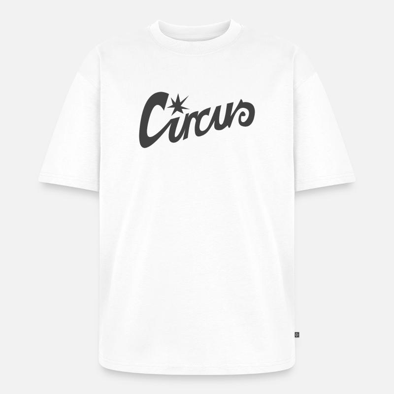 Lettering "Circus" - Unisex Premium Oversized Organic T-Shirt - white