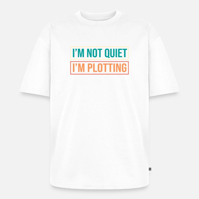 Anxiety ängstlich Angsthase Introvertiert - Unisex Premium Oversized Bio T-Shirt - Weiß
