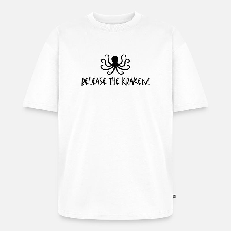 Release the Kraken - Unisex Premium Oversized Bio T-Shirt - Weiß