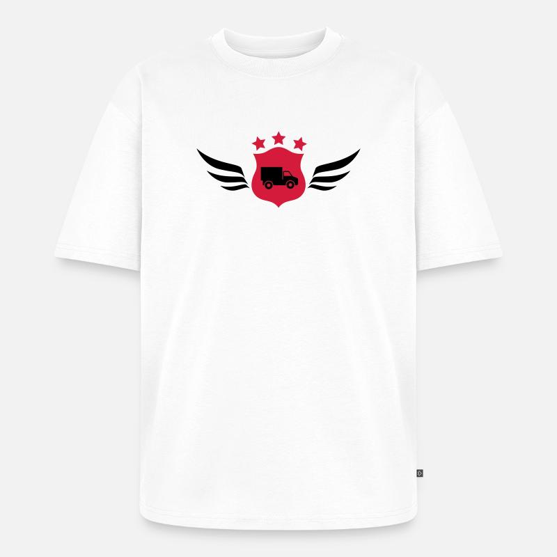 frachtführer / möbelpacker / mover / bewegen - Unisex Premium Oversized Bio T-Shirt - Weiß