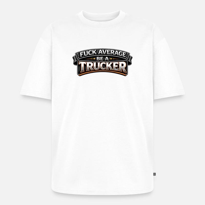 Stolzer Trucker – Leidenschaft auf der Straße - Unisex Premium Oversized Bio T-Shirt - Weiß
