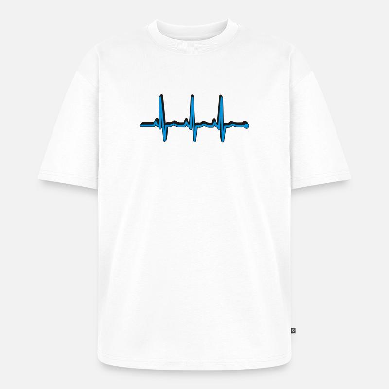 frequenz herzschlag - Unisex Premium Oversized Bio T-Shirt - Weiß