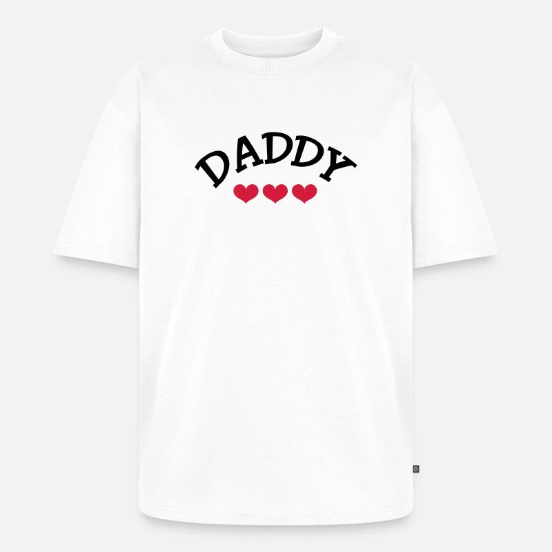 Daddy - T-shirt Premium bio oversize Unisexe - blanc