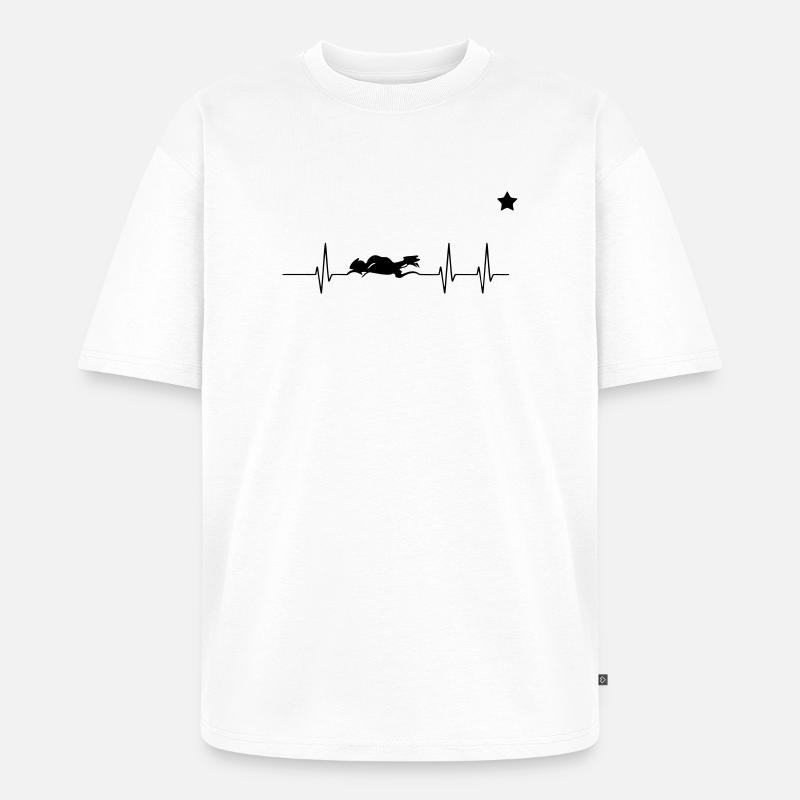 mottorad herz - Unisex Premium Oversized Bio T-Shirt - Weiß