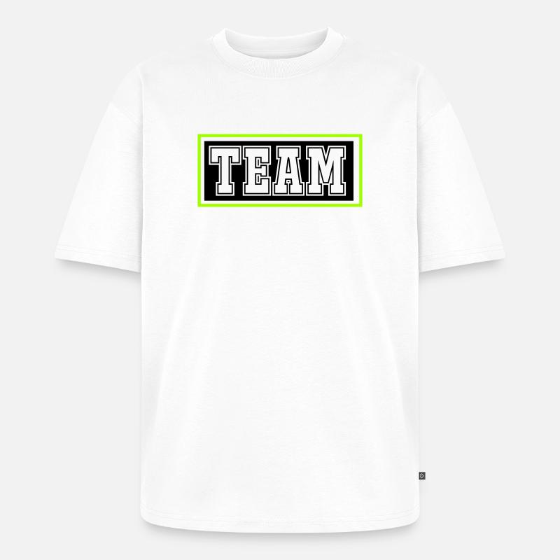 Équipe - T-shirt Premium bio oversize Unisexe - blanc