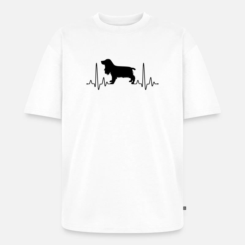 Cocker Spaniel Plus - T-shirt Premium bio oversize Unisexe - blanc
