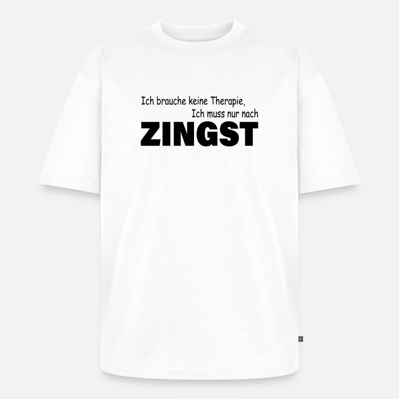Terapi Zingst - Premium økologisk oversized unisex T-skjorte - hvit