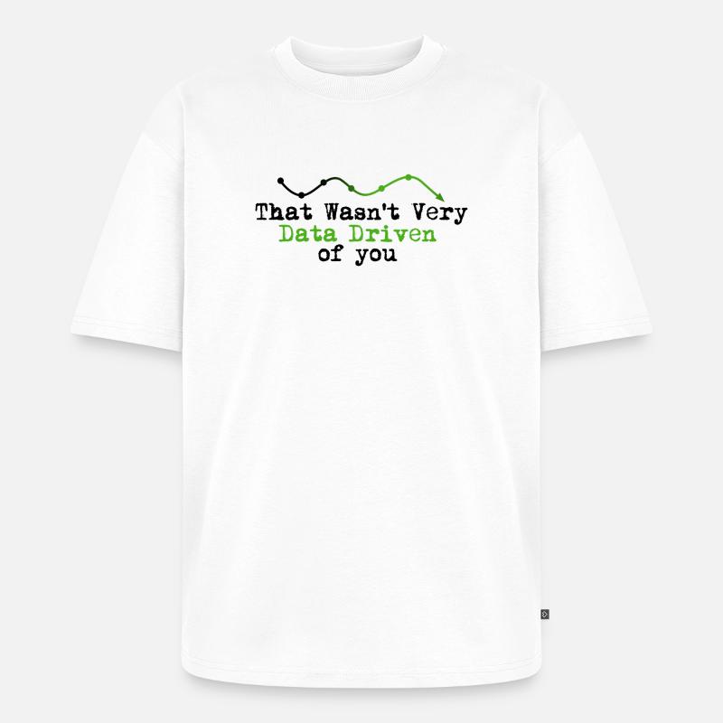 Datengetriebenes Graphline-Logo - Unisex Premium Oversized Bio T-Shirt - Weiß