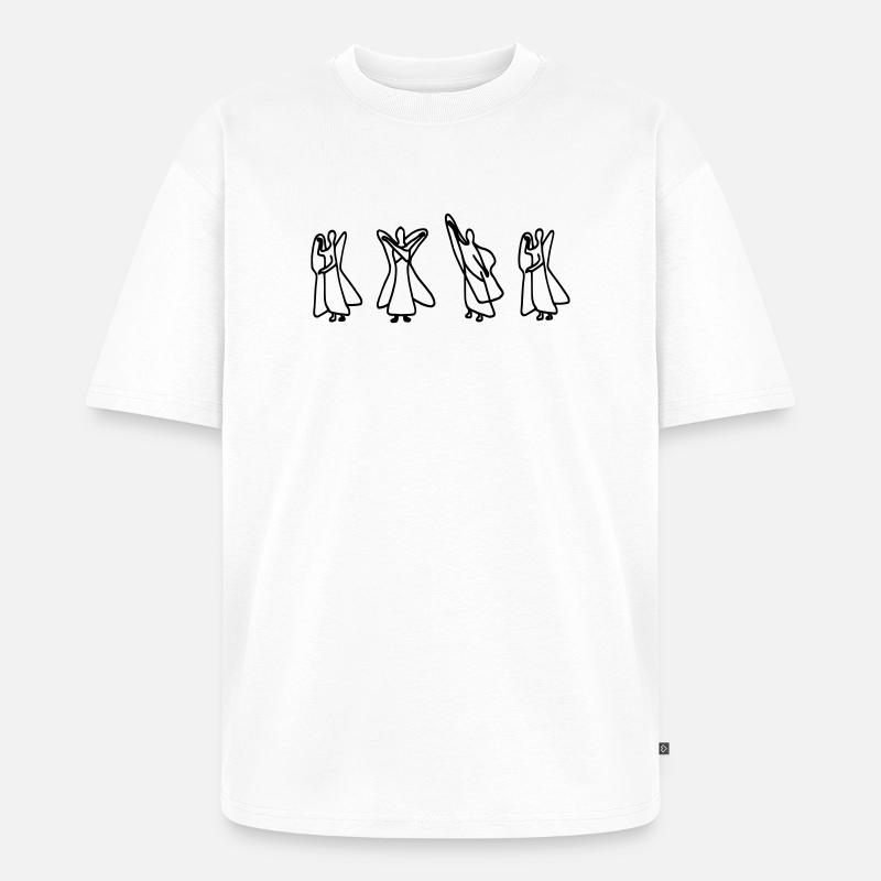 Waldorf Buchstaben "NEIN" - Unisex Premium Oversized Bio T-Shirt - Weiß