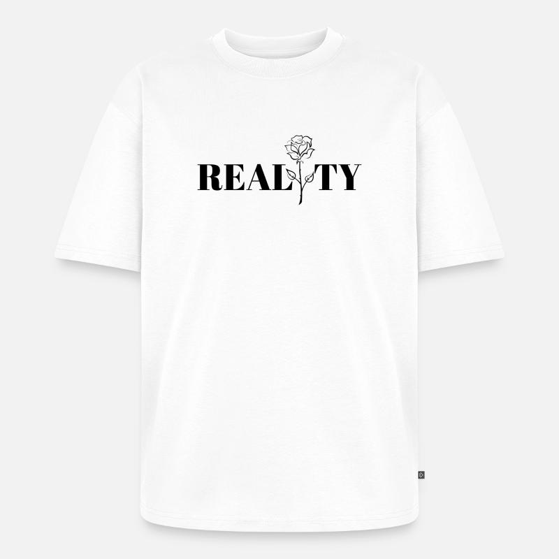 Un design cool, la réalité. - T-shirt Premium bio oversize Unisexe - blanc