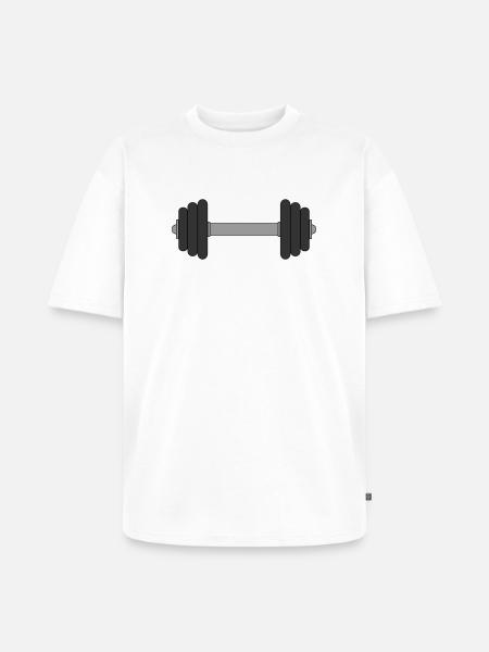 Haltère - T-shirt Premium bio oversize Unisexe - blanc
