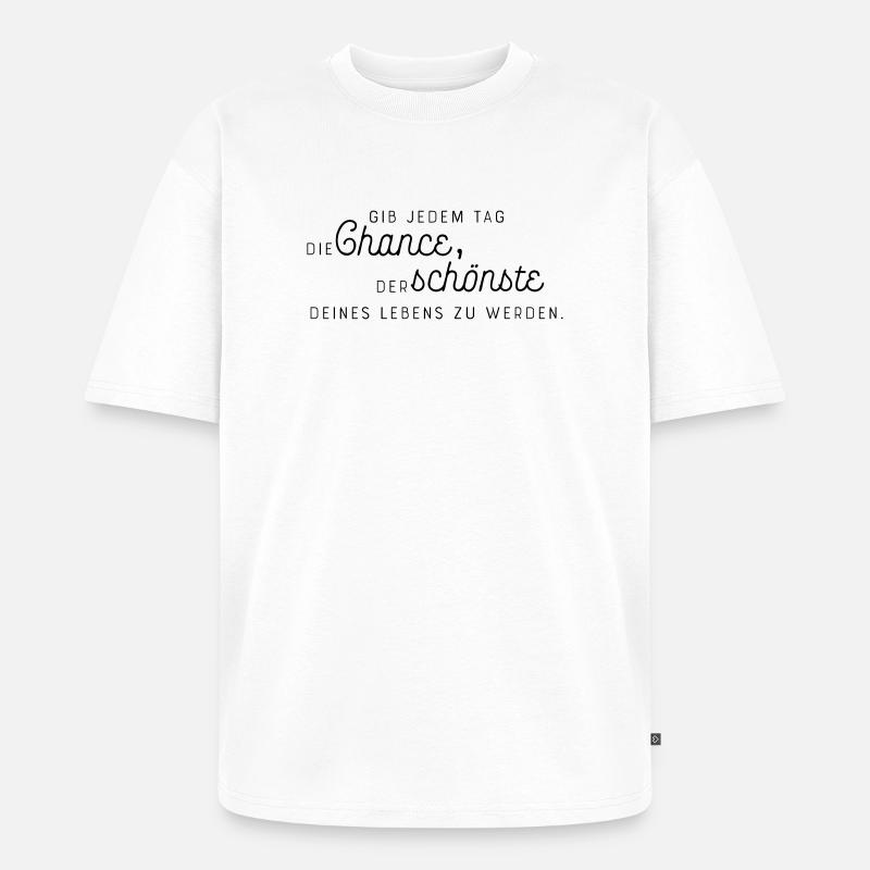 Abstrakte Farbexplosion auf Leinwand - Unisex Premium Oversized Bio T-Shirt - Weiß