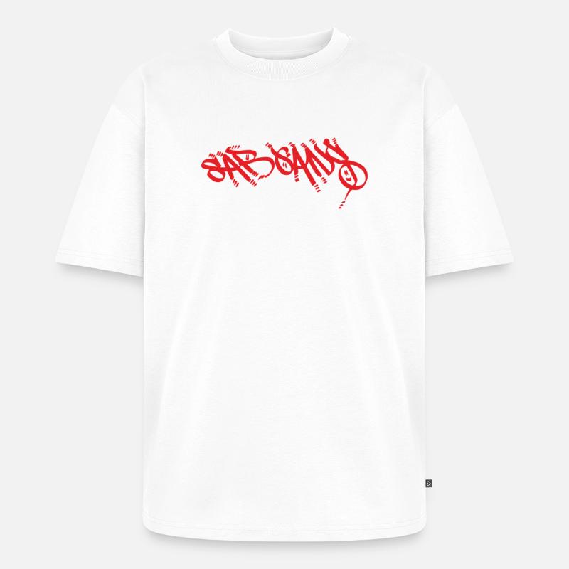 Sargans Pullovoer - Unisex Premium Oversized Bio T-Shirt - Weiß