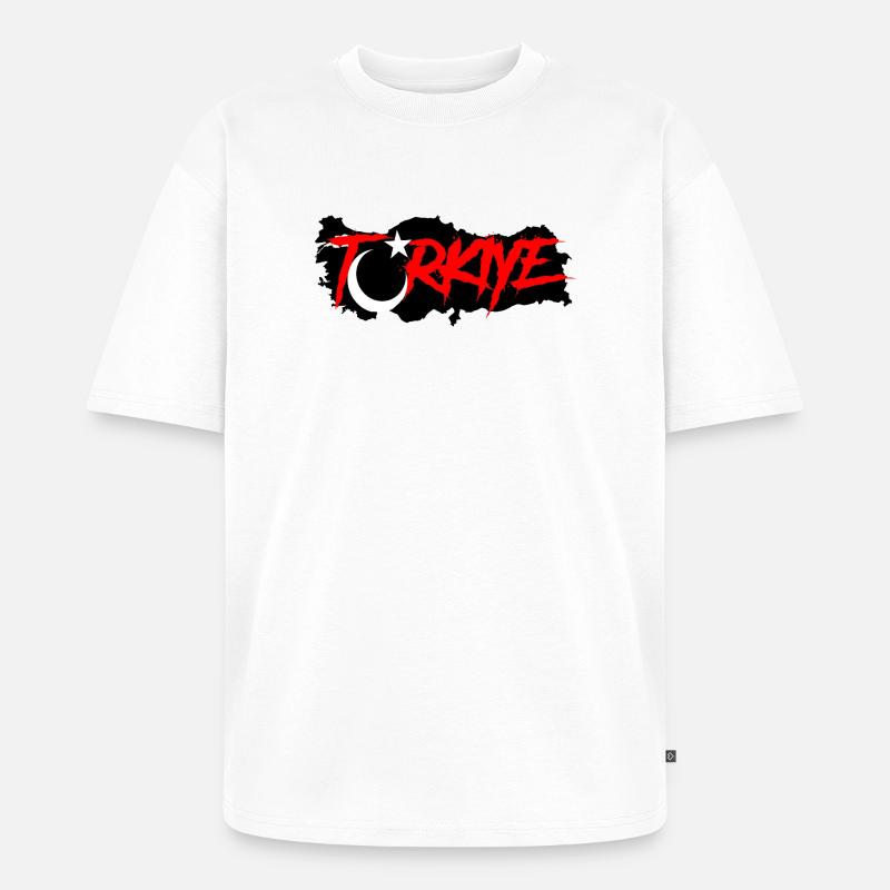 Coupe du monde de Turquie - T-shirt Premium bio oversize Unisexe - blanc