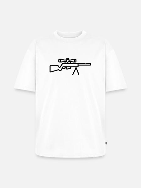 sniper - Unisex Premium Oversized Organic T-Shirt - white