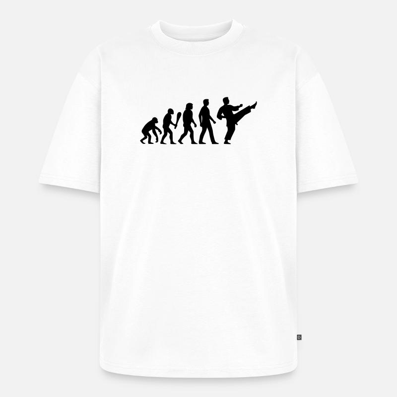 Karate Evolution - Unisex Premium Oversized Organic T-Shirt - white