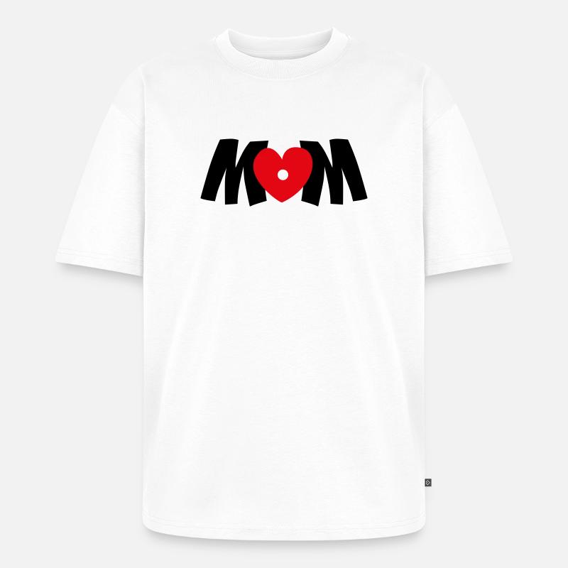Mama Herz - Unisex Premium Oversized Bio T-Shirt - Weiß