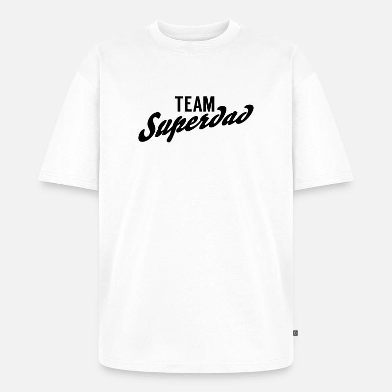 Team Superdad - Unisex Premium Oversized Bio T-Shirt - Weiß