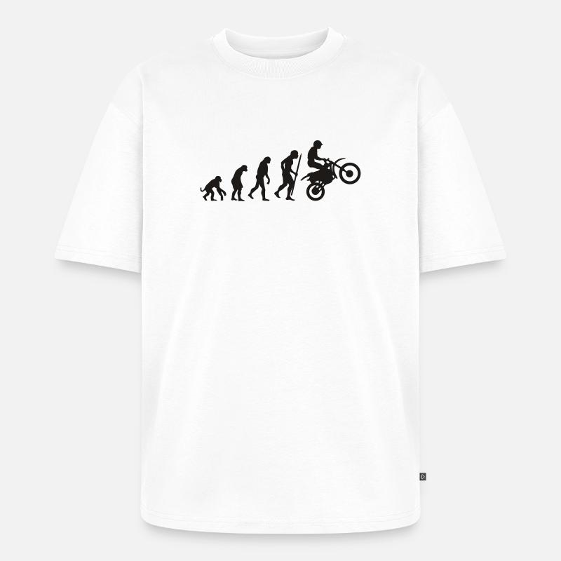 Evolution motorcycling - Unisex Premium Oversized Bio T-Shirt - Weiß