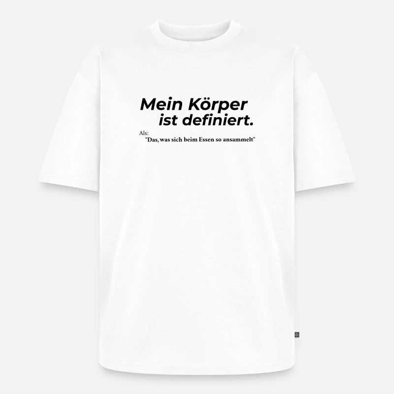Koerper definiert - Unisex Premium Oversized Bio T-Shirt - Weiß