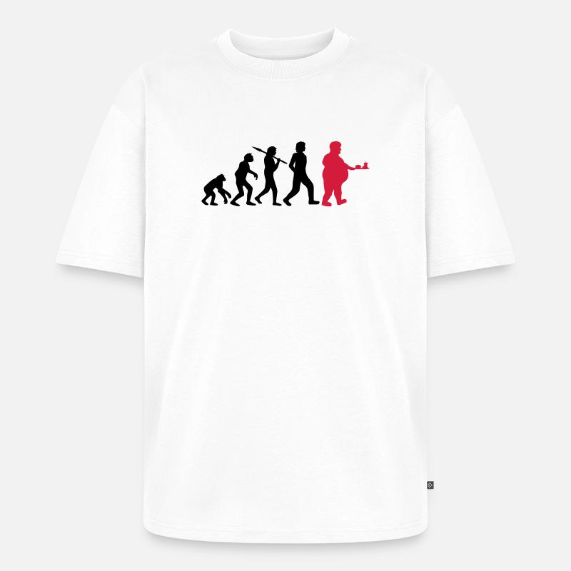 Évolution de la restauration rapide - T-shirt Premium bio oversize Unisexe - blanc