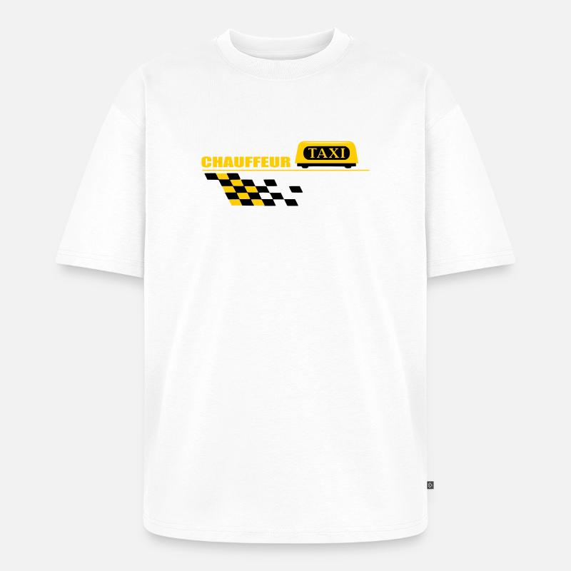 Taxifahrer - Unisex Premium Oversized Bio T-Shirt - Weiß