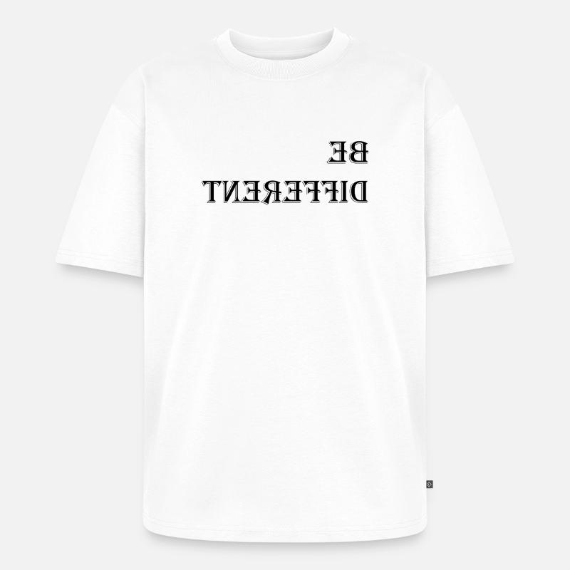 Seien Sie anders - Unisex Premium Oversized Bio T-Shirt - Weiß