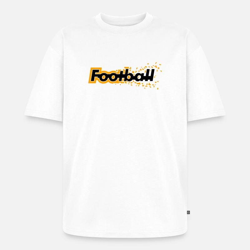 Fußball - Unisex Premium Oversized Bio T-Shirt - Weiß