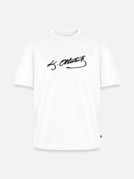 Mustafa Kemal Atatürk imza - Unisex Premium Oversized Bio T-Shirt - Weiß