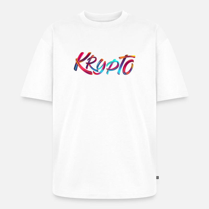 Krypto / Crypto - Unisex Premium Oversized Bio T-Shirt - Weiß