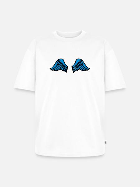 wings - Unisex Premium Oversized Bio T-Shirt - Weiß
