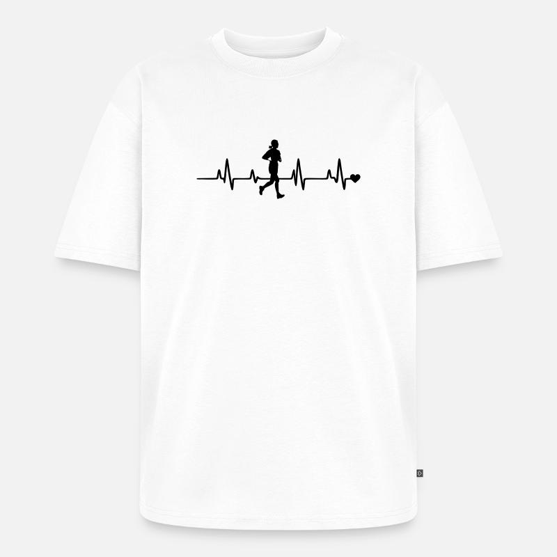 joggen - Unisex Premium Oversized Bio T-Shirt - Weiß