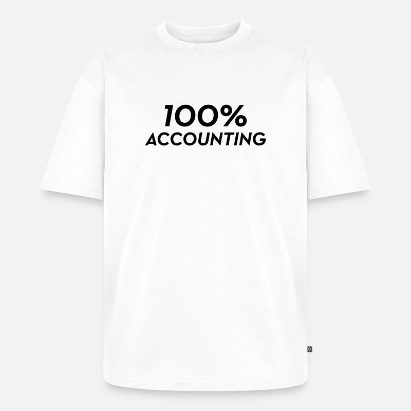 comptable / comptabilité / argent / Finance / Euro - T-shirt Premium bio oversize Unisexe - blanc