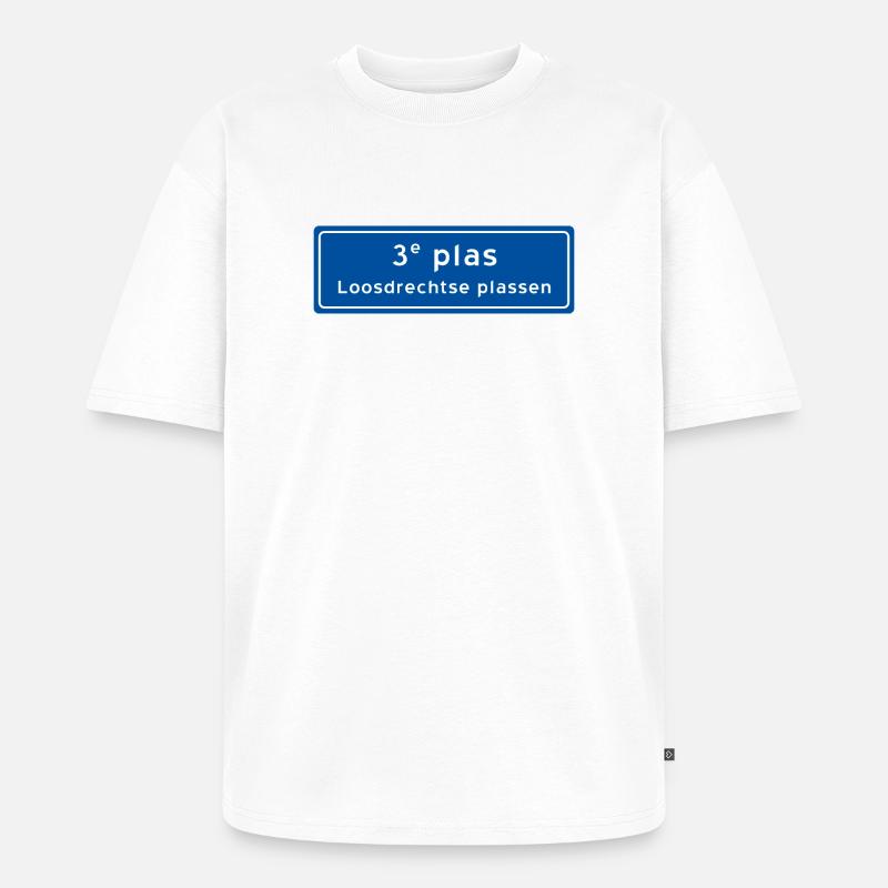 Loosdrechtse plassen 3rd plas - Unisex Premium Oversized Bio T-Shirt - Weiß