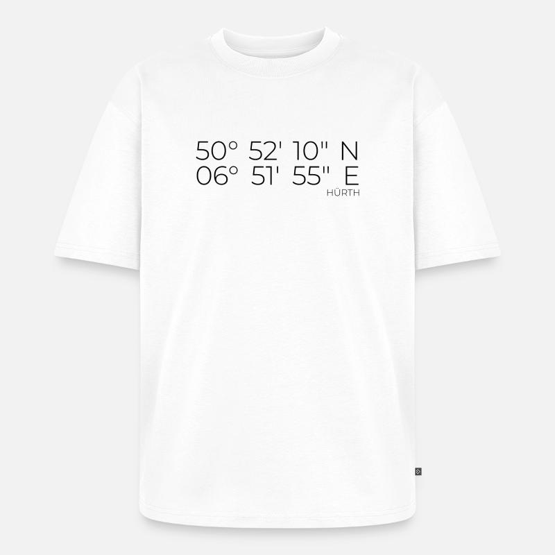Coordinates Hürth - Unisex Premium Oversized Organic T-Shirt - white