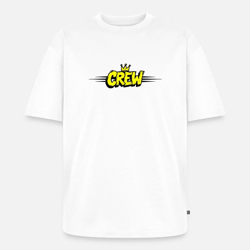 Crew Krone - Unisex Premium Oversized Bio T-Shirt - Weiß