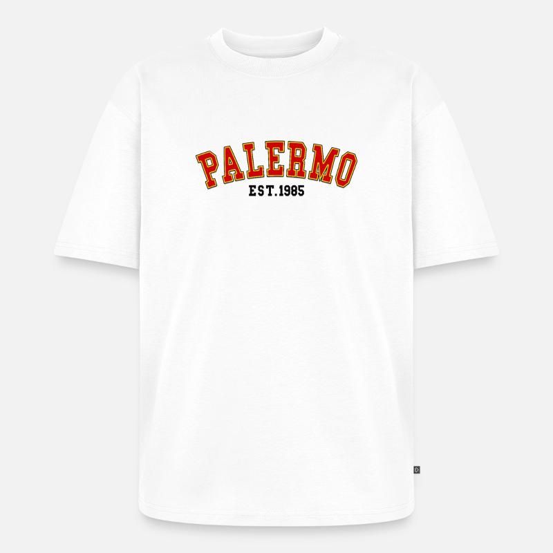 Palermo Est.1985 - Unisex Premium Oversized Bio T-Shirt - Weiß