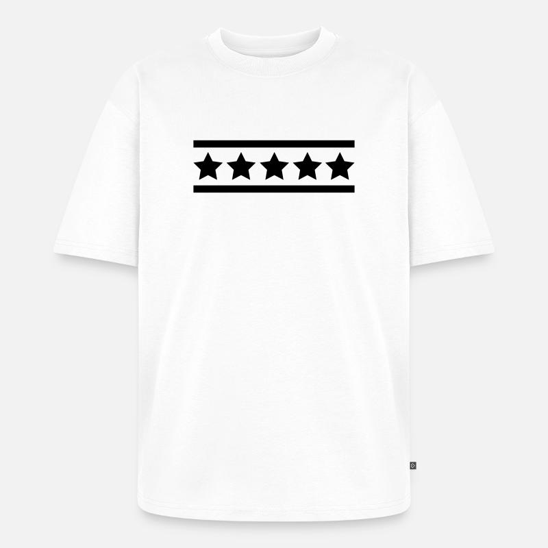 sterne_symbol - Unisex Premium Oversized Bio T-Shirt - Weiß