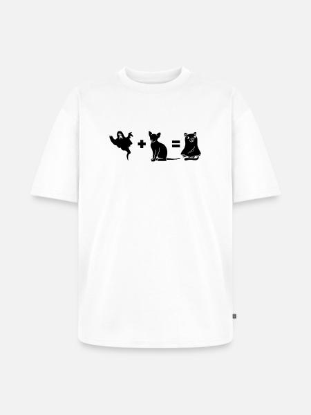 Funny Halloween Dog Ghost - Unisex Premium Oversized Bio T-Shirt - Weiß