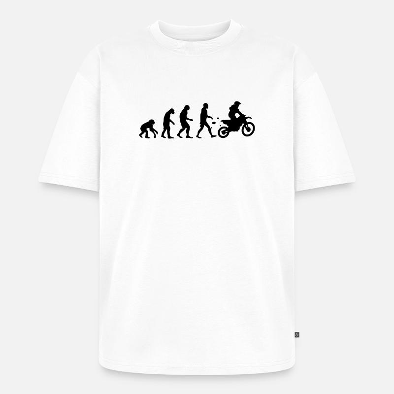 evolution motocross - Unisex Premium Oversized Bio T-Shirt - Weiß