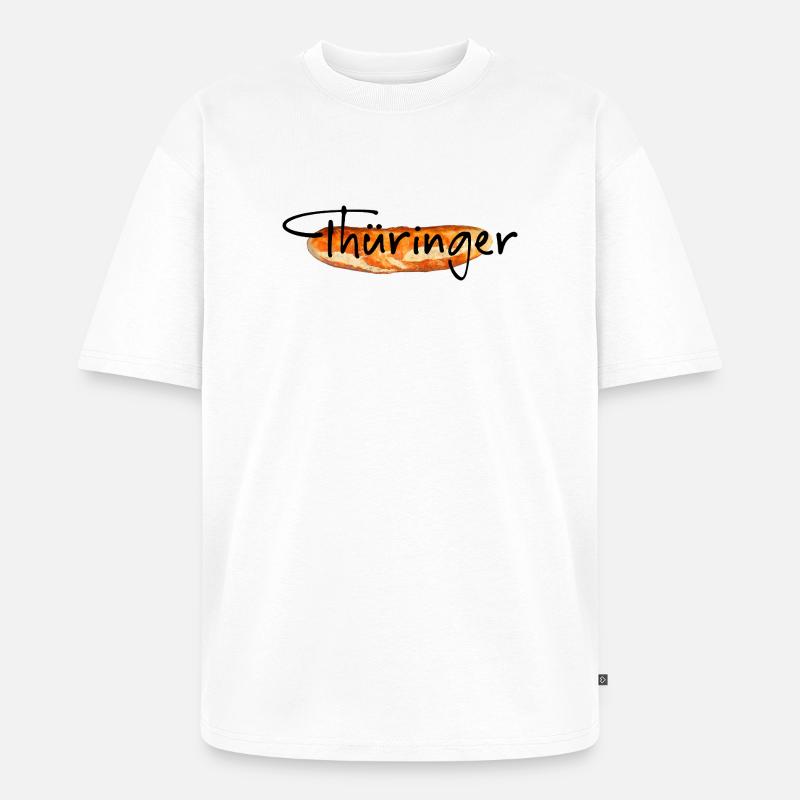 Thüringen Bratwurst - Unisex Premium Oversized Bio T-Shirt - Weiß