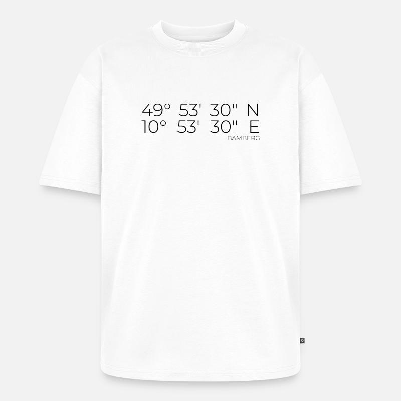 Coordinates Bamberg - Unisex Premium Oversized Organic T-Shirt - white