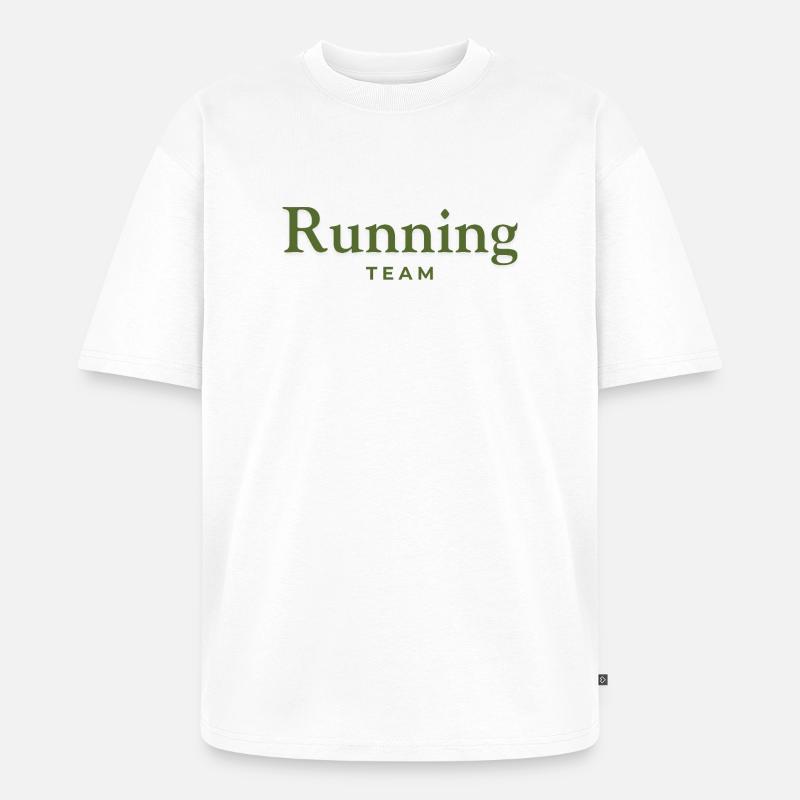 Équipe de course - T-shirt Premium bio oversize Unisexe - blanc